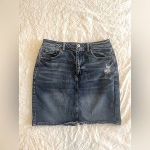 american eagle denim mom skirt